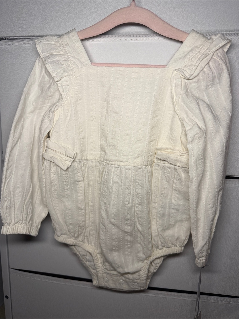 Cloud Island Cream Long-Sleeve One-Piece